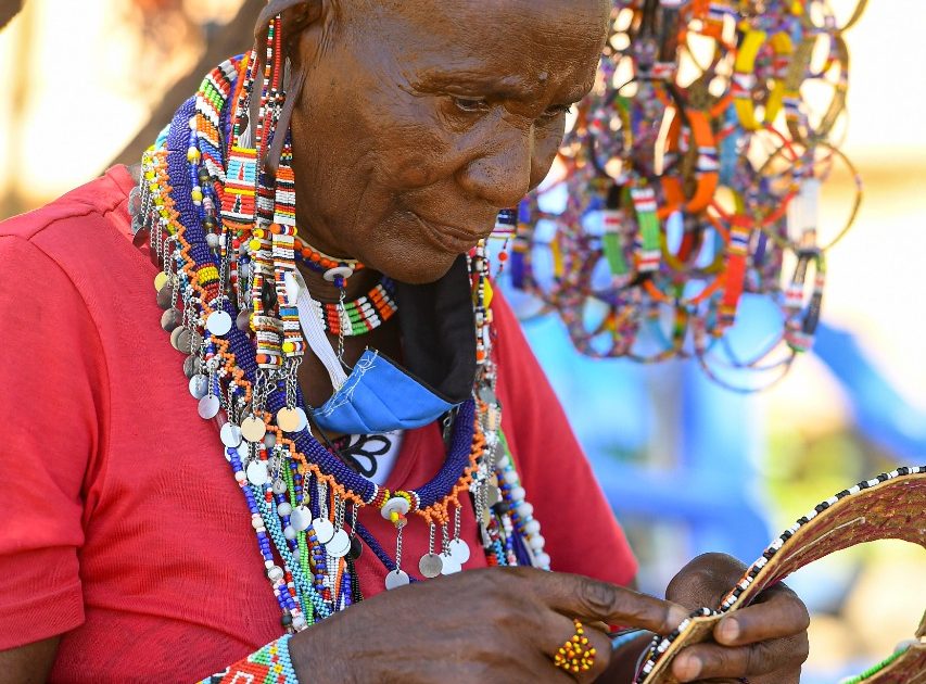 African beadwork artisan